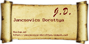 Jancsovics Dorottya névjegykártya