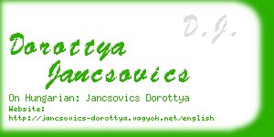dorottya jancsovics business card